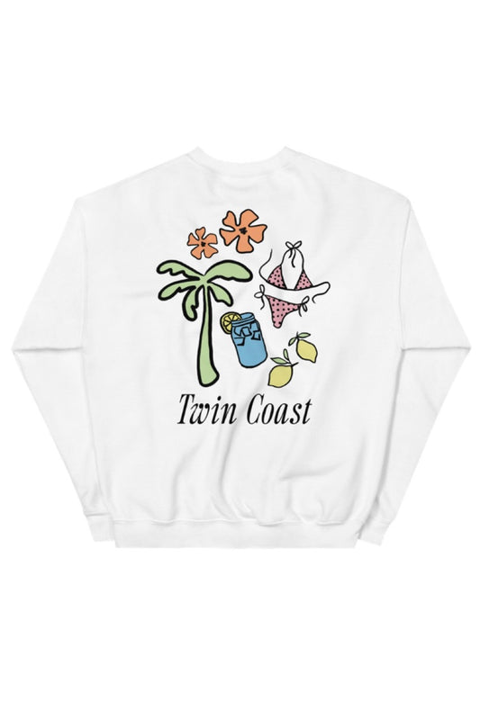 Tropical Crewneck - White