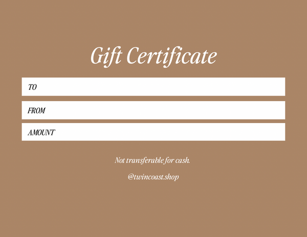 Twin Coast Gift Card